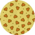 thumbnail image 1 of Ahgly Company Machine Washable Indoor Round Transitional Banana Yellow Area Rugs, 6' Round, 1 of 7