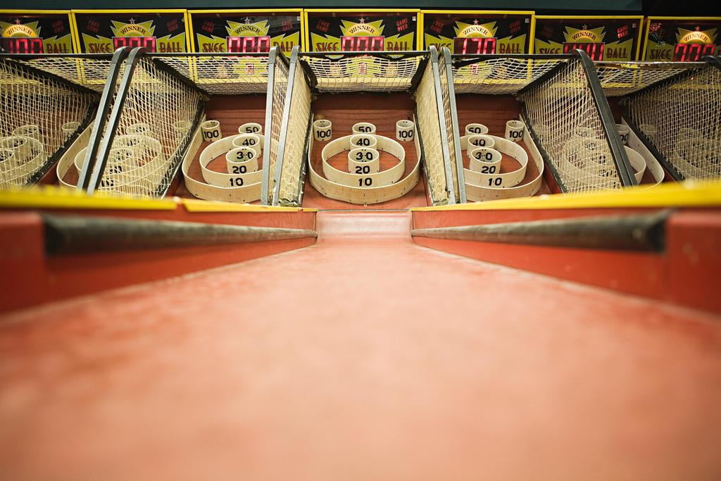 Vintage Skee Ball Arcade Game Lanes Photo Photograph Cool Wall Decor