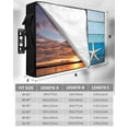 thumbnail image 7 of The Beach Is My Happy Place Outdoor TV Cover 60 to 65 inch Starfish Shell Blue Wood Grain Waterproof Dustproof TV Covers for Outside with Zipper Remote Control Pocket Flat Screen Protectors, 7 of 7