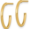 thumbnail image 2 of 14K Yellow Gold Classic, Heirloom 16 Mm Polished 1.5 X 16Mm Solid C-Hoop Post Earrings, 2 of 3