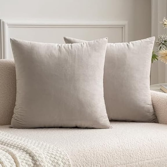 Eryueer Velvet Soft Decorative Square Throw Pillow Case Cushion Covers Pillowcases for Livingroom Sofa Bedroom with Invisible Zipper 26"x26" 2 Pieces Heart Wood
