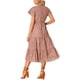 thumbnail image 3 of INSPIRE CHIC Vestido Midi Floral de Verano Bohemio Casual de Manga Corta con Escote en V Rojo XS, 3 of 5
