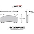 thumbnail image 2 of Wilwood 150-35-6617K BP-35 Brake Pad Set, 6617 Plate, W6A /W4A, AERO 4/6 (.670" Thick), 2 of 2