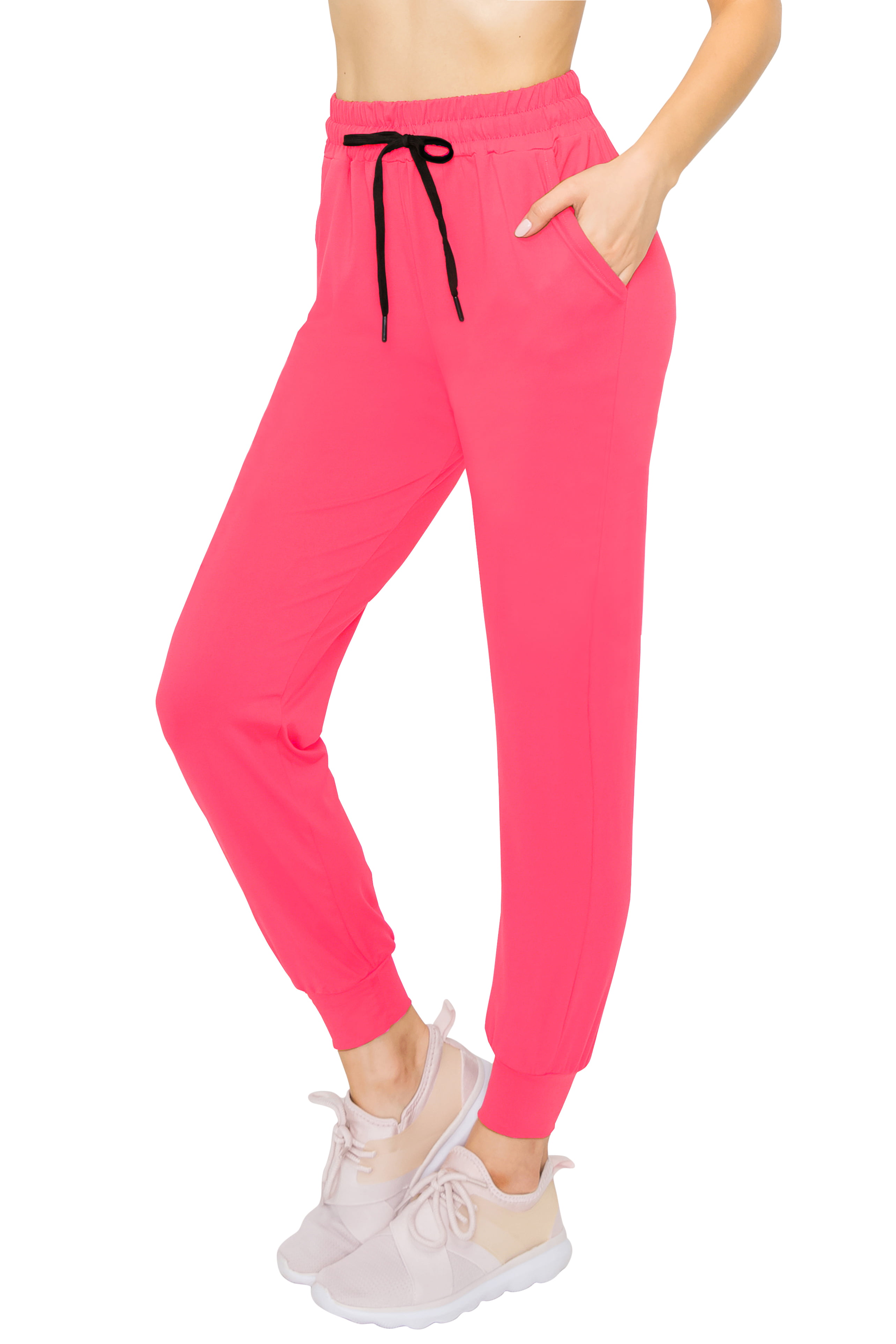 Lovely love print in pink and aqua Women's Sweatpants Joggers