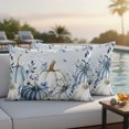 thumbnail image 2 of Outdoor Pillow Covers 20x12 Set of 2, Blue Vintage Fall Waterproof Patio Throw Pillow Covers for Couch Sofa Chair, Thanksgiving Botanical Pumpkins Decorative Pillowcases for Throw Pillows, 2 of 9