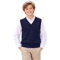 thumbnail image 6 of FASHOFT Boys Sweater Vest School Uniform Sleeveless Sweaters Solid Kids Knit Vest V neck Sleeveless Pullover Sweaters Tops 6-7 Years, 6 of 9