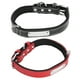 thumbnail image 4 of Collar de perro ajustable Collar de perro mascota con hoja de acero inoxidable accesorio de forro suaveNegro+Rojo M, 4 of 8
