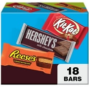 Hershey's, Kit Kat And Reese's Assorted Milk Chocolate Candy, Variety Box 27.3 oz, 18 Count