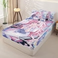 thumbnail image 2 of Homewish Kawaii Anime Girl Zipper Full Size Comforter Sets with Fitted Sheet and 2 Pillowcases,Kawaii Japanese Animation Zipper Bedding Set For Adults,Reversible,4 Pieces, 2 of 7
