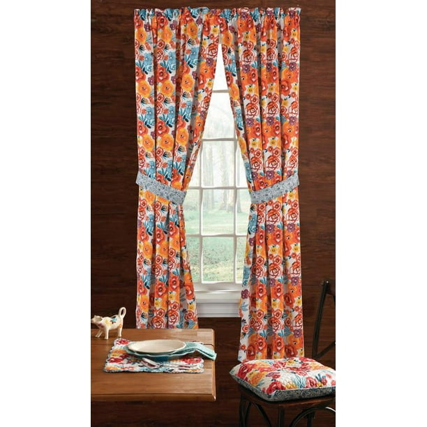 The Pioneer Woman Flea Market Window Curtain Panel, 40"W x ...