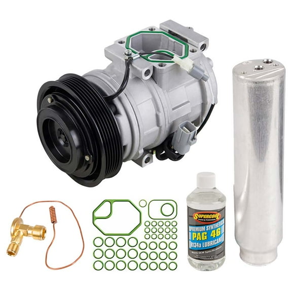 AC Compressor & A/C Kit For Toyota Sienna 1998 1999 2000 2001 2002 2003 - Includes Drier, Expansion Valve, Oil & O-Rings - BuyAutoParts