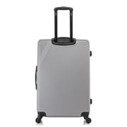 DUKAP Discovery 3-Piece Hardside Luggage Sets with Spinner Wheels, Handle and Trolley, (20/24/28), Silver