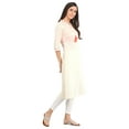 thumbnail image 3 of White Stripe Soft Mandarin Collar Kurta-XX Large, 3 of 6