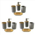thumbnail image 3 of 3X Juego de Accesorios de BañO Dispensador de JabóN Botella BañO Soporte para Cepillo de Dientes Traje Gris, 3 of 4
