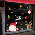 thumbnail image 3 of Pegatina decorativa navideña con forma de copo de nieve, Papá Noel, alce, muñeco de nieve, pegatina electrostática, pegatina para ventana con Feliz Navidad, 3 of 5