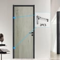 thumbnail image 4 of Bisagra de puerta oculta, pivotante, bisagras de puerta invisibles, ajustables, giratorias, de fácil instalación Plata, 4 of 9