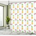 thumbnail image 5 of Ambesonne Tropical Shower Curtain, Pastel Watercolor Art, 69"Wx70"L, Multicolor, 5 of 5