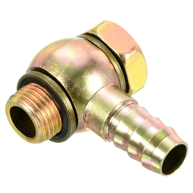 Unique Bargains 13mm Barb M16x1.5 Male Thread Hose Pipe Fitting Elbow Carbon Steel Adapters