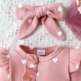 thumbnail image 6 of XIYNBAOK Baby Girls Jumpsuit Long Sleeve Floral Jumpsuits for Newborn Cute Trendy Romper Infant Soft Comfortable Rompers 0-6 Months Baby Daily Clothes, 6 of 9