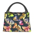 thumbnail image 2 of Vsdgher Butterfly Wild Insect Print Insulated Reusable Bags with Sturdy Zipper and Handles, Foldable Totes for Hot or Cold Food Bring or Delivery, 2 of 8