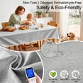 thumbnail image 4 of Inosoo Thick Faux linen Tablecloth, 60x102 inch Rectangle TPU Waterproof & Oil Proof Wipe Clean Cloth Table Cover, Gray, 4 of 8