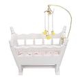 thumbnail image 2 of Cama Para Bebé De Casa De Muñecas, Escala 1:12, Mano De Obra Fina, Mini Cama Para Muñeca De Alta Simulación Con Colgante De Patito Para Modelo De Casa Para Escaparate, 2 of 7
