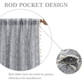 thumbnail image 4 of Grey Curtains for Living Room 2 Panels Set, Linen Curtains 84 Inches Long, Boho Bedroom Room Darkening Curtains & Drapes, Embroidered Window Curtains for Dining Door Nursery Office, 4 of 12