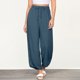 thumbnail image 1 of Karight Linen Pants Women Summer Beach Lounge Palazzo Trousers Loose Elastic Plus Size Drawstring with Pockets Pants, 1 of 9