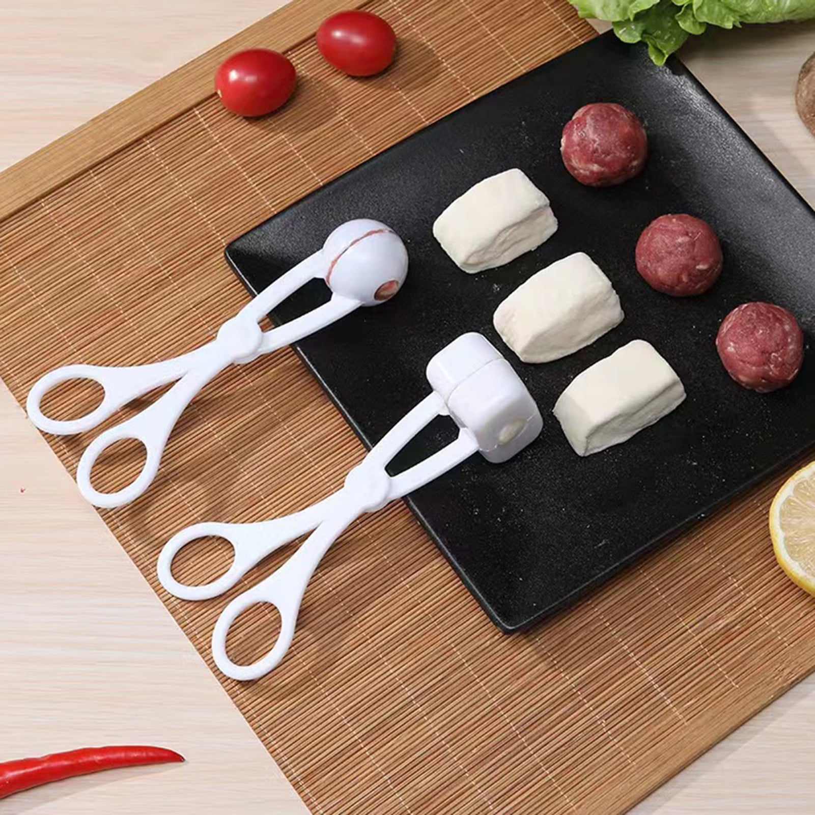 1set Kitchen Fishball Meatball Maker, Stuffing Meat Cooking Tool