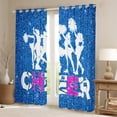 thumbnail image 2 of Homewish Girly Dreamy Dance Black Out Curtains,Bling Blue Glitter Curtains Pack of 2 (42x63 Each),Cheer Team Bedroom Curtains,Super Cozy Room Decor, 2 of 6