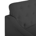 thumbnail image 6 of Resenkos 77" Upholstered Sofa Couch with Wood Leg, Square Arms and Tufted Back for Living Room, Bedroom, Apartment, Grey, 6 of 7