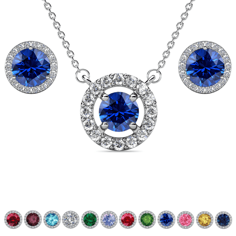 Cate & Chloe Royal September Sapphire Jewelry Set photo 1