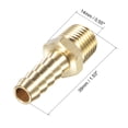 thumbnail image 4 of Conector de manguera de latón con rosca Uxcell, 2 unidades, 5/16"x1/4 NPT, 4 of 7