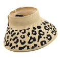 thumbnail image 1 of Casual Women Straw Visor Hat Sunhat Sun Hat for Camping Jogging Traveling Beige, 1 of 6