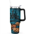 thumbnail image 2 of Happy Halloween Cup with Handle and Straws 40 OZ Insulated Travel Cup Birthday Present for Men Dad Son Husband Gifts for Him/Her Water Bottle, 2 of 7