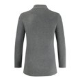thumbnail image 4 of Fall Sweaters for Men Clearance, Casual Solid Long Sleeve Cardigan Slim Long Sleeve Turndown Sweater Knit Coat, 4 of 9