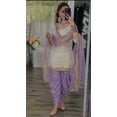 thumbnail image 3 of CREATIONBYAAROHI Designer Heavy Work Georgette Short Kurta with Dhoti and Dupatta set, Punjabi Kurta set., 3 of 8