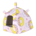 thumbnail image 4 of Casita colgante para pájaros, nido para loros, cama acogedora para hámsteres, escondite de mesa para mascotas, accesorio versátil, forrado de felpa, Conejo, 4 of 8
