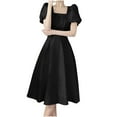 thumbnail image 5 of LADIGASU Women's Long Skirt With Square Neckline Slim Waist And Elegant Dress, 5 of 5