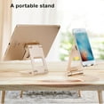 thumbnail image 4 of pitrice Mobile Phone Holder Foldable Adjustable Portable Plastic Smartphone Stand Household Tablet Organizer Bracket Support Silver, 4 of 9