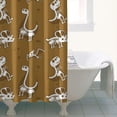 thumbnail image 4 of Brown Cartoon Dinosaurs Fossils Pattern Shower Curtain 36"x72" ,Bathroom Decorative Shower Curtains Set with 12 Hooks,Modern Waterproof Washable Shower Curtain, 4 of 6