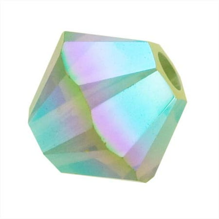 - Swarovski Crystal, #5328 Bicone Beads 4mm, 24 Pieces, Pacific Opal AB 2X