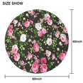 thumbnail image 6 of Pioneer Flower Floral Print Pattern Round Tablecloth 60"x60",Wrinkle Wipeable Table Cloth for Kitchen Dining Room Picnic Patio Party, 6 of 6
