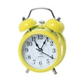 thumbnail image 4 of Reloj despertador analógico antiguo, silencioso, con alarma fuerte y luz de fondo para adolescentes. Amarillo, 4 of 9