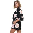 thumbnail image 3 of Angelina Brushed Microfiber Quarter Sleeves Button-Down Romper, 3 of 4