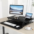 thumbnail image 3 of Standing Desk Wide Height Adjustable Quick Sit Stand Computer Desk Converter for Home Office Workstation ( Frame + Desktop), 3 of 7