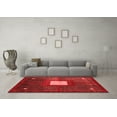 thumbnail image 3 of Ahgly Company Machine Washable Indoor Rectangle Abstract Red Modern Area Rugs, 5' x 7', 3 of 4