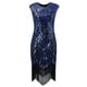 thumbnail image 4 of Vestido vintage con lentejuelas y borlas para mujer de los años 20 - Disfraz gótico de fiesta para tallas grandes - Ropa sexy y casual para salir por la noche, 4 of 4