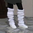 thumbnail image 4 of Knitted Leg Warmers for Women and Girls, Calf Cuffs In Braid Pattern for Indoor/Outdoor, Thick Boot Covers Foot Warming Covers, 4 of 5