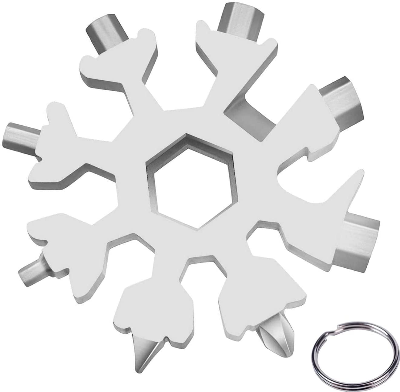 18 in 1 Stainless Steel Multi tool Outdoor Snowflake Screwdriver Green 